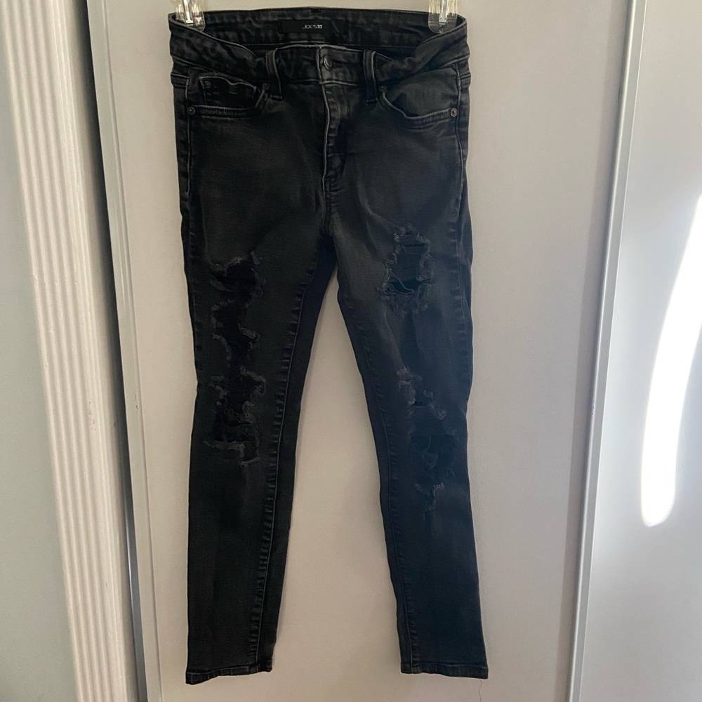 Joe’s Jeans Skinny Ankle Black/Dark Grey Ripped Jeans